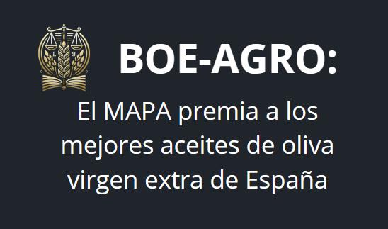 El MAPA premia a los mejores aceites de oliva virgen extra de España ...